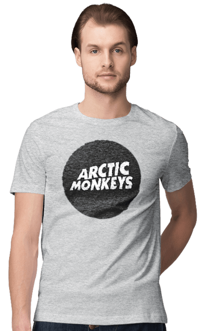 Футболка мужская с принтом Arctic Monkeys. Arctic monkeys, арктические мартышки, гаражный рок, группа, инди-рок, музыка, постпанк-ривайвл, психоделический рок, рок. 2070702