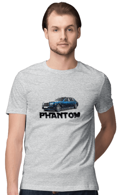 Футболка чоловіча з принтом "Ролс ройс". Авто, автомобіль, люкс клас, ролс ройс, седан, фантом. 2070702
