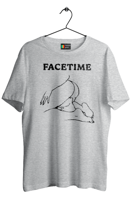 Men`s t-shirt with prints Facetime. Cool, facetime, funny, humor, vulgar. 2070702
