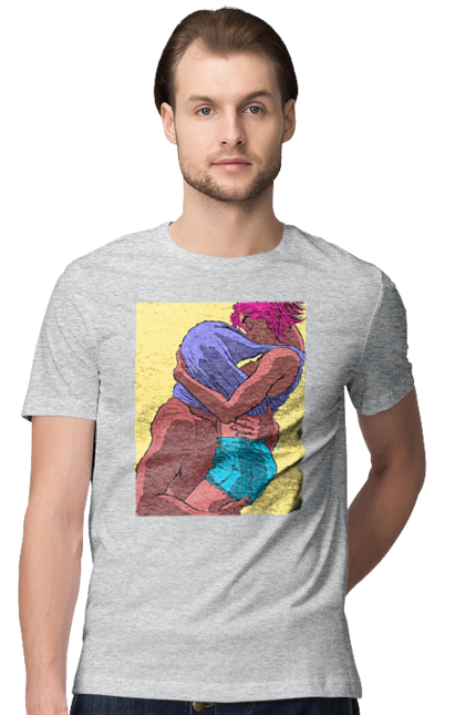 Футболка мужская с принтом Мужчина Под Майкой У Девушки. 18, сиськи, страсть. 2070702