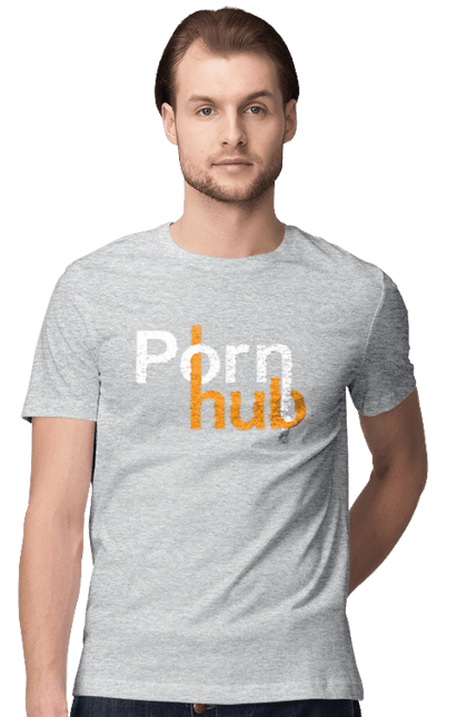Футболка чоловіча з принтом "Porn hub". Гумор, зсу хаб, порно хаб, порнохаб, приколы. 2070702