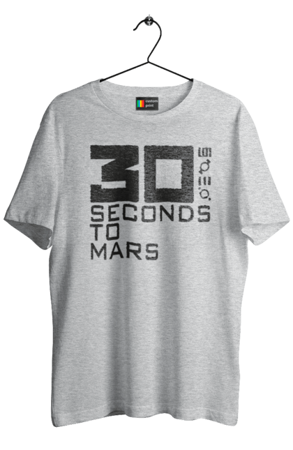 Футболка чоловіча з принтом "Thirty Seconds to Mars". 30 seconds, 30 секунд, thirty seconds, альтернативний рок, група, музика, рок, секунди до марсу, хард рок. 2070702