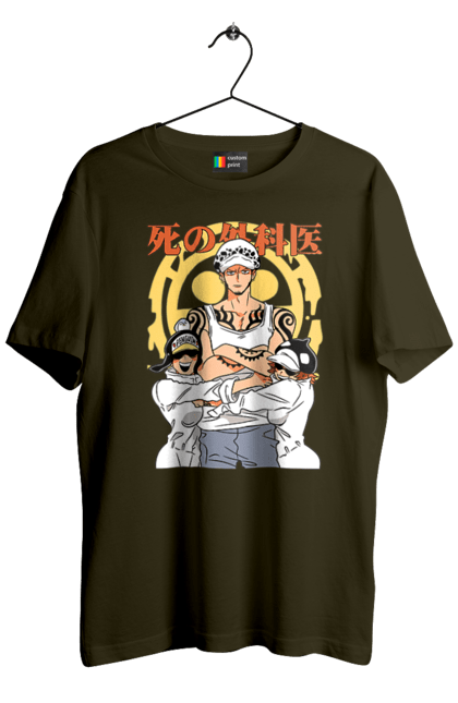 Men's t-shirt with prints One Piece Trafalgar Law. Anime, manga, one piece, straw hat pirates, trafalgar law. 2070702