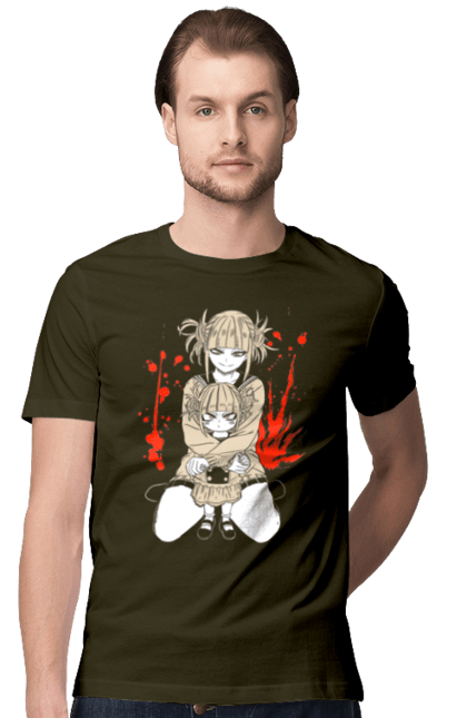 Men's t-shirt with prints My Hero Academia Himiko Toga. Anime, himiko toga, manga, my hero academia, video game, yakuza toga. 2070702