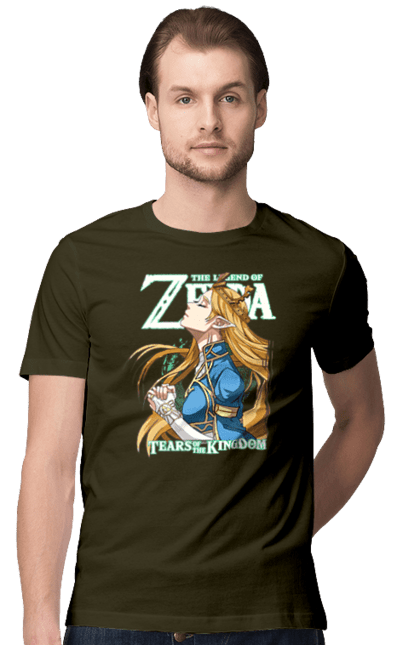 Футболка чоловіча з принтом "The Legend of Zelda Принцеса Зельда". Legend of zelda, nintendo, zelda, зельда, принцеса, принцеса зельда. 2070702