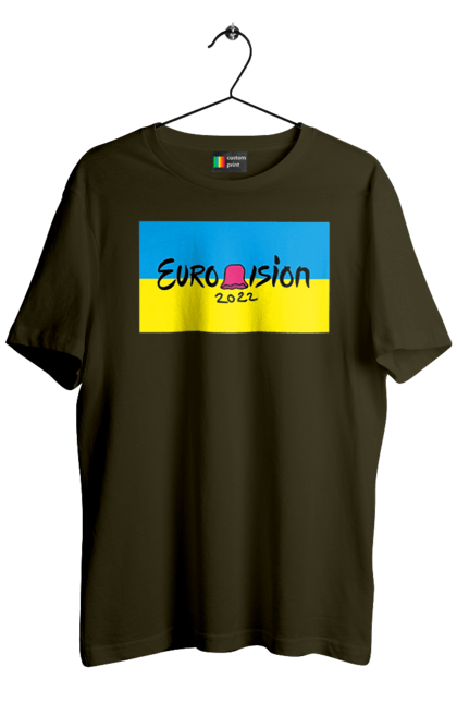 Футболка чоловіча з принтом "Євробачення за KALUSH Orchestra". Kalush orchestra, stefania, азов, врятувати азовсталь, врятувати захисників азовсталі, євробачення, звільнити, маріуполь, наші захисники, перемога, свобода. 2070702