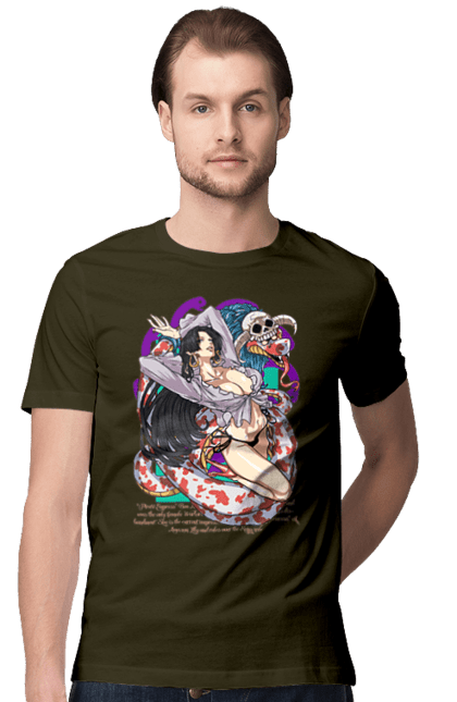 Men's t-shirt with prints One Piece Boa Hancock. Anime, boa hancock, manga, one piece, pirate empress, straw hat pirates. 2070702