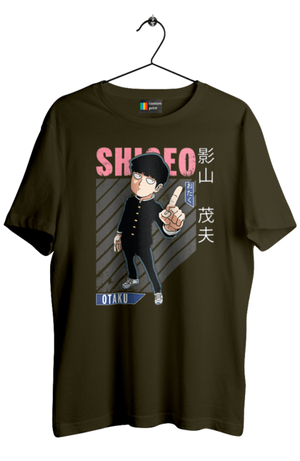 Футболка чоловіча з принтом "Mob Psycho 100". Anime, manga, mob psycho 100, shigeo kageyama, аніме, манга, моб, моб-вар ят 100, сігео кагеяма, шіґео каґеяма. 2070702