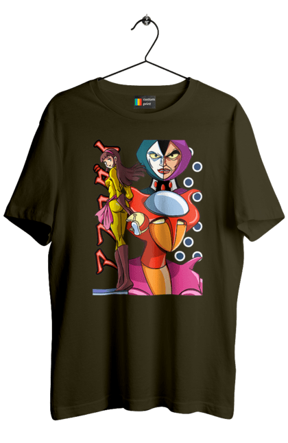 Men's t-shirt with prints Mazinger Z Aphrodite. Anime, aphrodite, manga, mazinger z, mecha, robots. 2070702