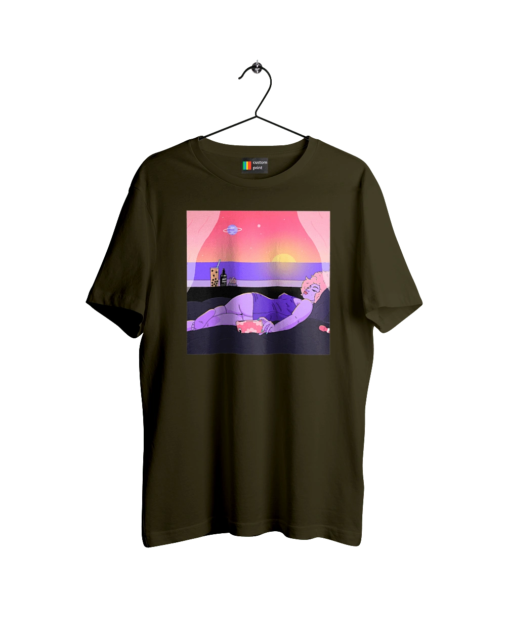 Purple Girl On Vacation