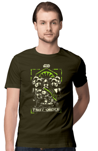 Men's t-shirt with prints Star Wars First Order. First order, military dictatorship, movie, star wars, stormtroopers. 2070702