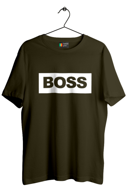 Футболка чоловіча з принтом "Boss". Босс, головний, господар, директор, шеф. CustomPrint.market