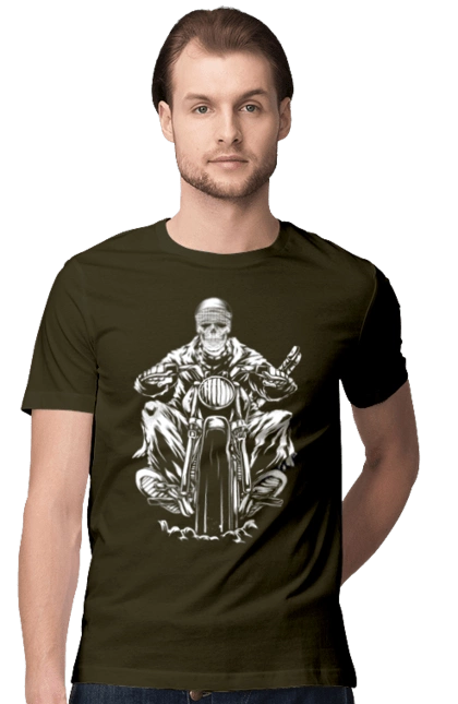 Skull on a motorcycle