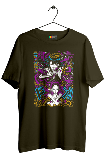 Men's t-shirt with prints One Piece Nico Robin. Anime, devil child, manga, nico robin, one piece, straw hat pirates. 2070702