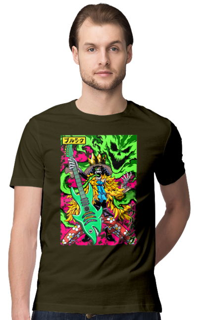 Футболка чоловіча з принтом "Ван Піс Брук". Brook, one piece, soul king, аніме, брук, ван пис, ван піс, манга, соул кінг. 2070702