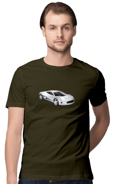 Футболка чоловіча з принтом "Авто.1". Авто, графіка, спортивне авто, фото, чорно-біле зображення. 2070702