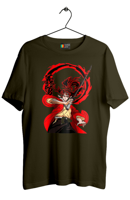 Men's t-shirt with prints Demon Slayer Yoriichi Tsugikuni. Anime, demon slayer, manga, tsugikuni, yoriichi, yoriichi tsugikuni. 2070702