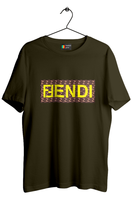 Футболка чоловіча з принтом "Fendi". Fendi, lvmh, бренд, будинок моди, італія, люкс, мода, одяг, сумка, фенді. 2070702