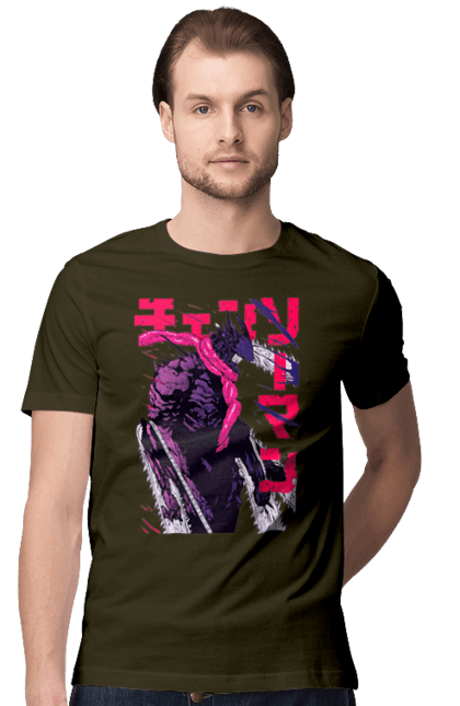 Men's t-shirt with prints Chainsaw Man. Anime, chainsaw man, demon, denji, manga, pochita, shonen. 2070702