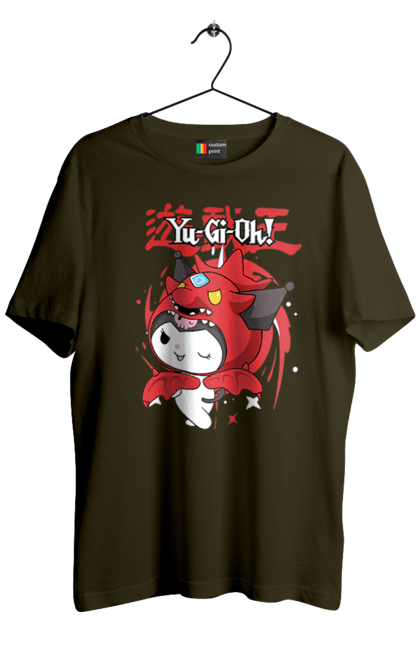 Men's t-shirt with prints Yu Gi Oh! Kuromi. Anime, character, hello kitty, kuromi, my melody, sanrio, yu gi oh, yugio. 2070702