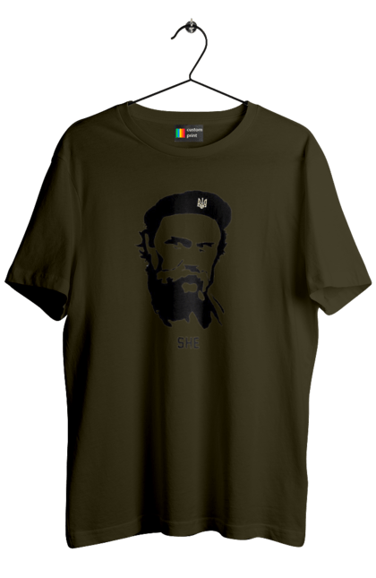 Футболка чоловіча з принтом "Шевченко". Берет, кобзарь, тарас, украина, шевченко. 2070702