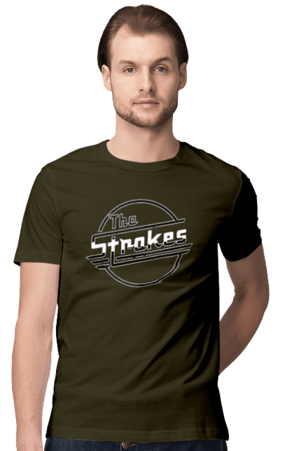 Men's t-shirt with prints The Strokes. Alternative rock, garage rock, group, indie, indie rock, music, post-punk revival, rock, strokes. 2070702