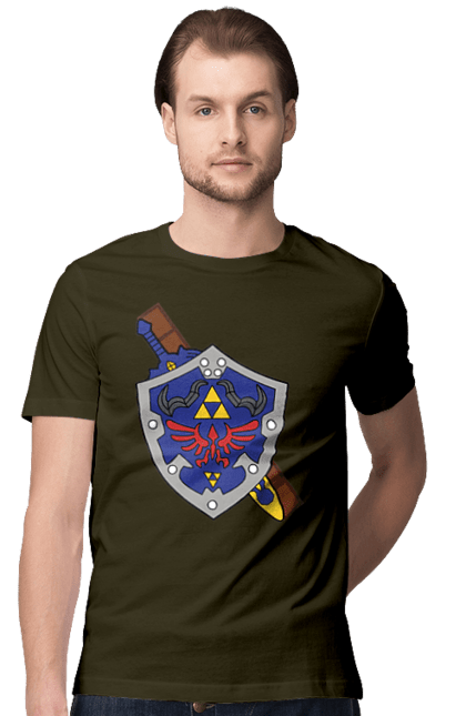 Men's t-shirt with prints The Legend of Zelda. Action movie, adventure, arcade, game, legend of zelda, nintendo, quest, shigeru miyamoto, video game, zelda. 2070702