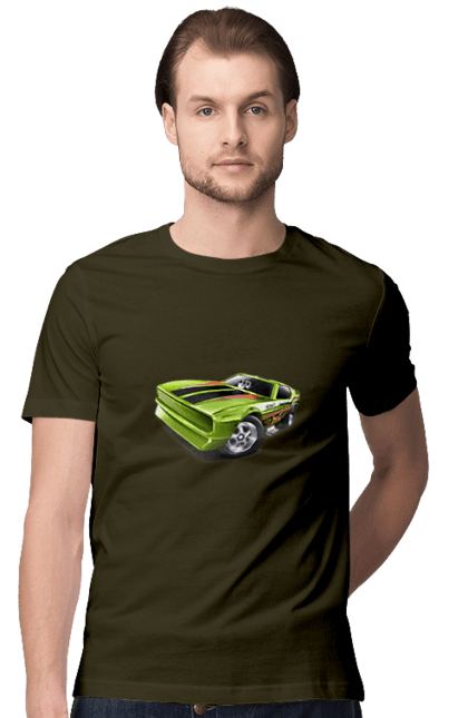 Men`s t-shirt with prints Sports car. Auto, by custom, car, machine, powerful car, sports car. 2070702