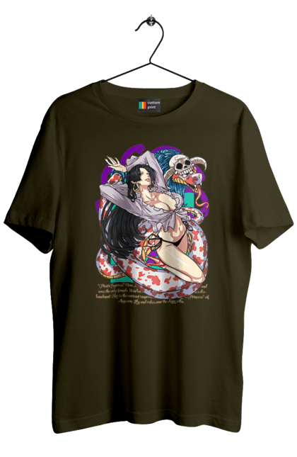 Men's t-shirt with prints One Piece Boa Hancock. Anime, boa hancock, manga, one piece, pirate empress, straw hat pirates. 2070702