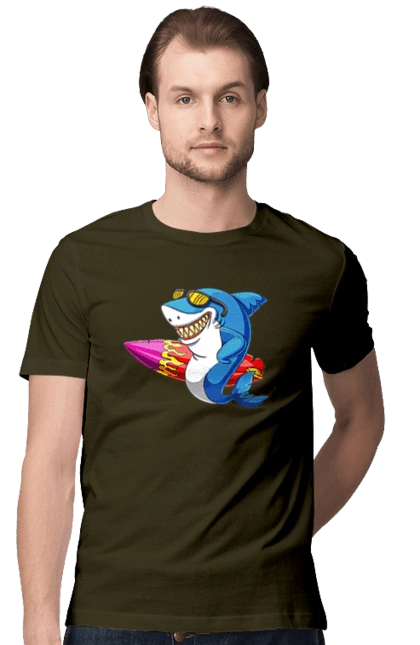 Shark With Glasses Surfing