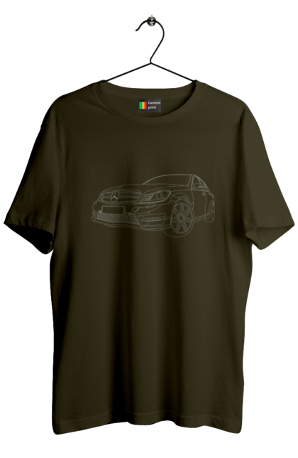 Men`s t-shirt with prints car Mercedes. Auto, mercedes. 2070702