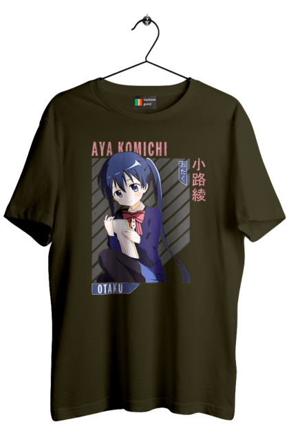 Men's t-shirt with prints Kiniro Mosaic Aya Komichi. Anime, aya komichi, gold mosaic, kiniro mosaic, kinmoza, manga. 2070702