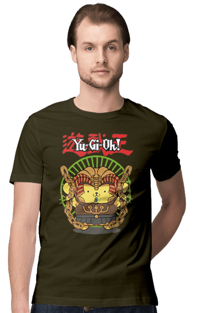 Men's t-shirt with prints Yu Gi Oh! Pompompurin. Brand, character, hello kitty, pompompurin, yu gi oh, yugio. 2070702