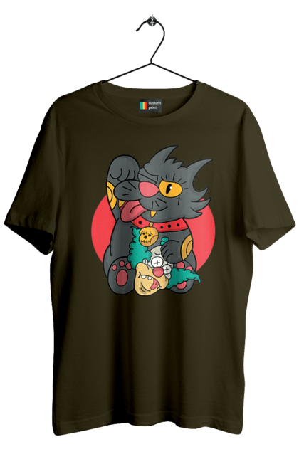 Men`s t-shirt with prints The Simpsons Krusty the Clown. Clown, krusty, krusty the clown, simpsons. 2070702