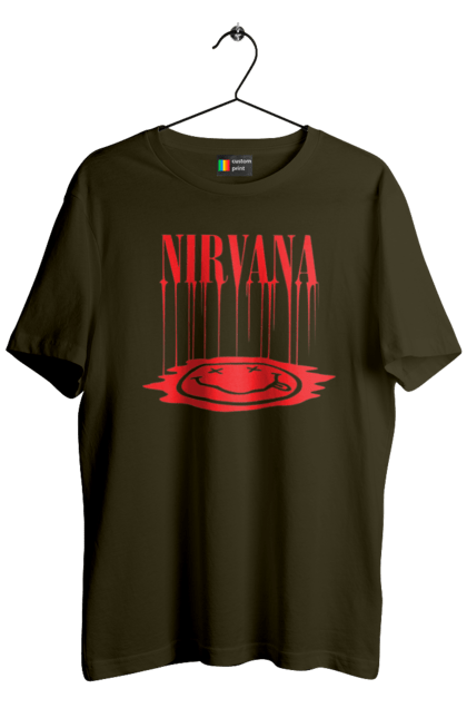 Men's t-shirt with prints Nirvana. Alternative rock, grunge, hard rock, kurt cobain, nirvana, punk rock, rock band. 2070702