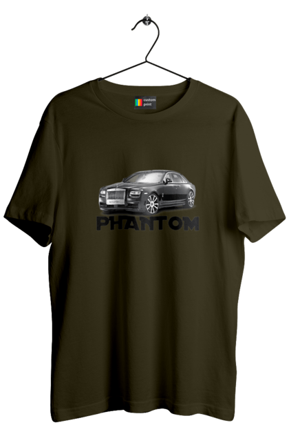 Футболка чоловіча з принтом "Рнолс ройс". Авто, автомобіль, люкс клас, ролс ройс, седан, фантом. 2070702