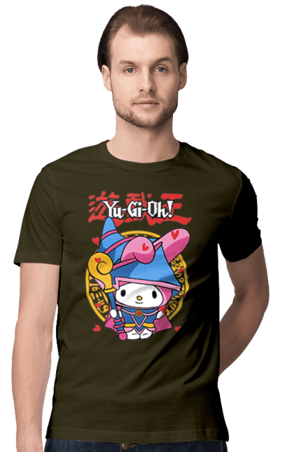 Men's t-shirt with prints Yu Gi Oh! My Melody. Brand, character, hello kitty, my melody, yu gi oh, yugio. 2070702