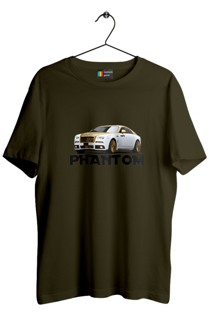 Футболка чоловіча з принтом "Ролс ройс". Авто, автомобіль, люкс клас, ролс ройс, седан, фантом. 2070702