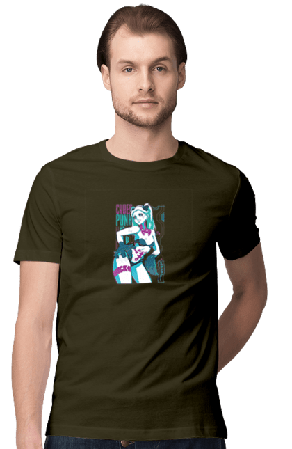 Футболка мужская с принтом Киберпанк: Бегущие по краю Ребекка. Cd projekt, cyberpunk, netflix, rebecca, аниме, бегущие по краю, видеоигра, игра, киберпанк, ребекка. 2070702