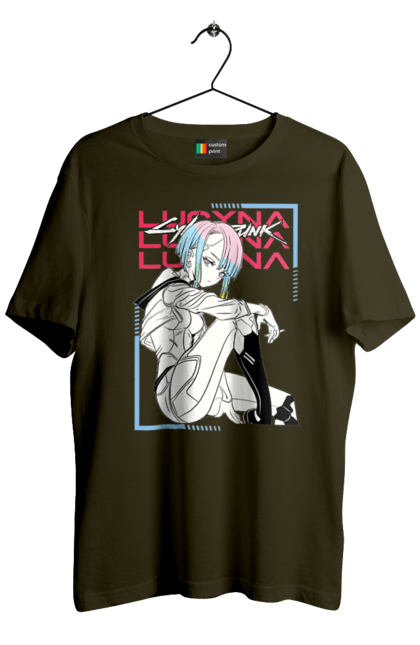 Men's t-shirt with prints Cyberpunk: Edgerunners Lucy. Anime, cd project, cyberpunk, edgerunners, game, lucy, netflix, video game. 2070702