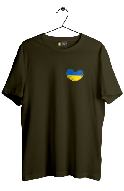 Футболка чоловіча з принтом "Україна у серці". Арестович, война, герои, зелёный, иди нахуй, кем, мир, нет войне, орда, орки, привид киева, птн пнх, путін хуйло, русский военный корабль, слава украине, ссу, украина, чернобаевка. 2070702