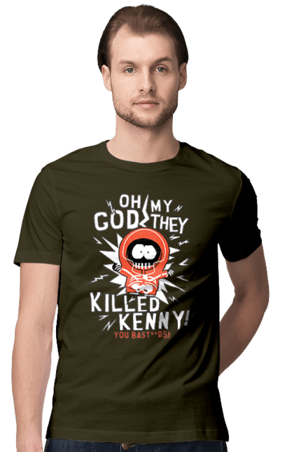 Men's t-shirt with prints South Park Kenny. Cartoon series, kenny, kenny mccormick, south park. 2070702