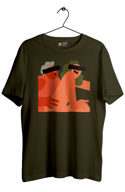 Men`s t-shirt with prints Love and hidden camera. Chewing gum, friendship, fun, hidden camera, humor, love, peace, sex, smex. 2070702