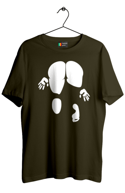 Футболка чоловіча з принтом "Дівчина вид по заду". Вид з зади, вульгарна, гумор, дівчина, дівчина раком, прикольна. 2070702