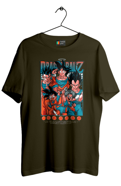 Футболка мужская с принтом Жемчуг дракона. Anime, dragon ball, goku, manga, vegeta, аниме, вегета, гоку, жемчуг дракона, манга. 2070702