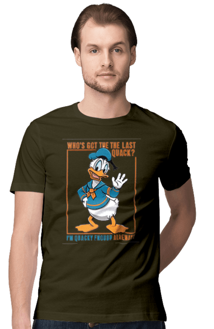 Men's t-shirt with prints Donald Duck. Animated series, cartoon, disney, donald duck. 2070702