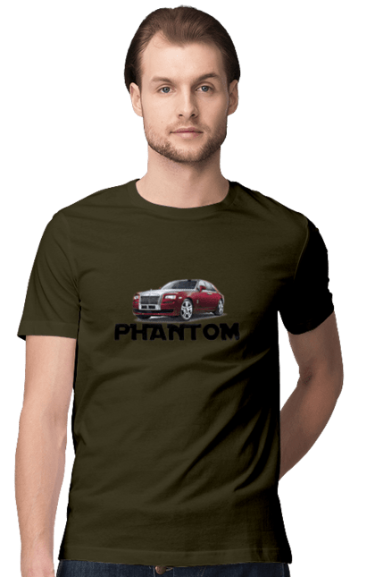 Футболка чоловіча з принтом "Ролс ройс". Авто, автомобіль, люкс клас, ролс ройс, седан, фантом. 2070702