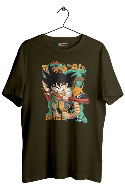 Футболка чоловіча з принтом "Перли дракона Сон Гоку". Dragon ball, manga, son goku, аніме, гоку, манга, перли дракона, сон гоку. 2070702