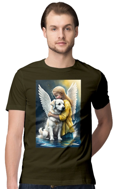 Girl and dog angel [memorial to dead animals]