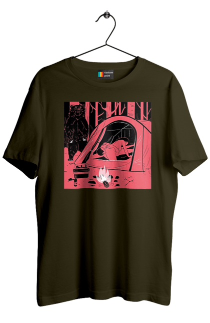 Men`s t-shirt with prints 69 In The Tent. 69, bear, forest, sex, tent. 2070702